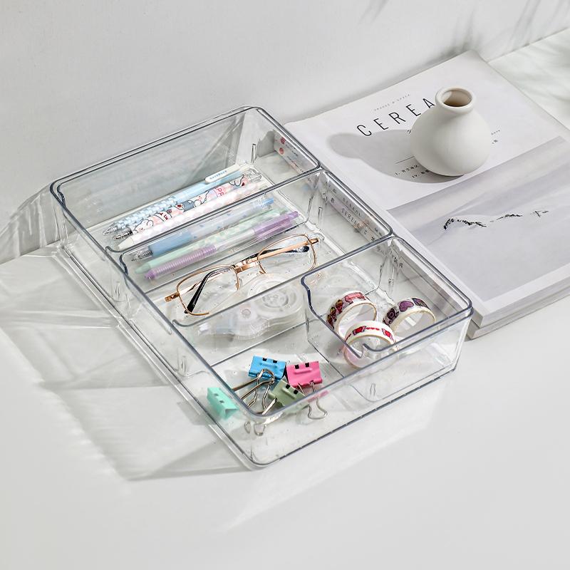 Cosmetic and Stationery Storage Box, Suitable for Makeup,Office Supplies, Home Storage, Desk & Drawer Organizer for Home Storage