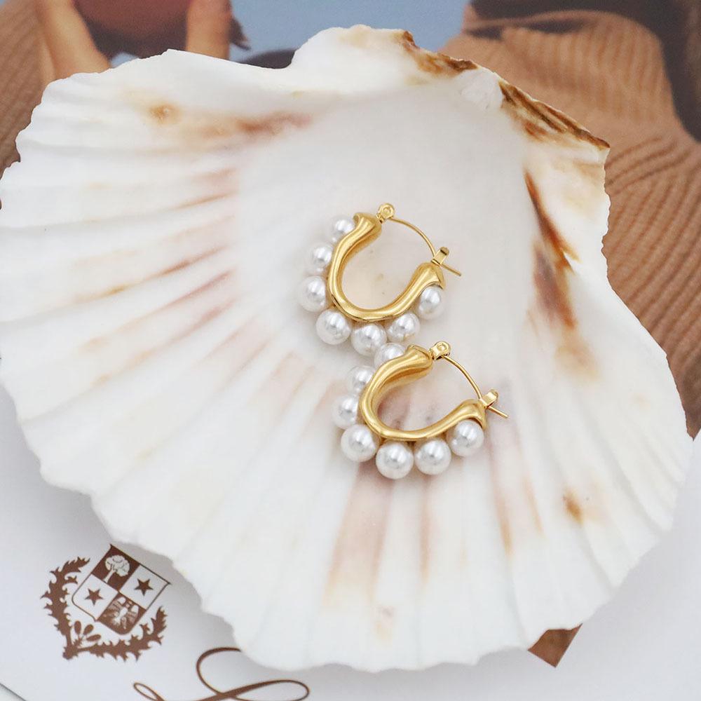 U-Shaped Pearl Ear Cuff: Versatile High-End Design In Titanium Steel for Women's Fashion