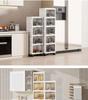 Flip-Up Seam Narrow Storage Cabinet for Kitchen, Bathroom, or Living Room