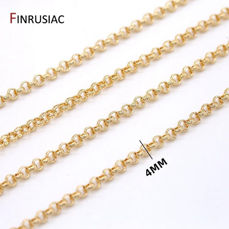 

New Trendy 4mm Round O-Shape Chain Big 7*9mm Thick Chain DIY Hand-Made Necklace Bracelet Making Materials Chain Spool Wholesale Length 50 cm