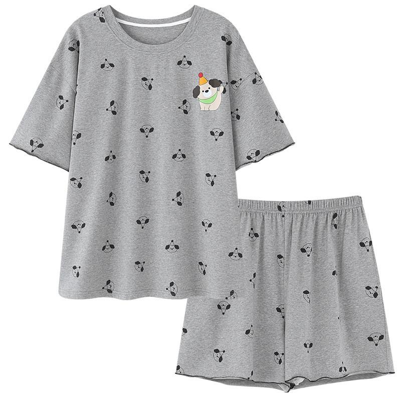 Casual Cotton Shorts And Shirt Set For Women Summer Lounge Sleepwear Comfortable And Breathable