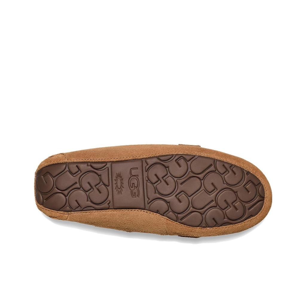 UGG Cow Split Leather Comfortable Warm Commuting Daily Casual Flats Women Flats Brown 1166891-CHE