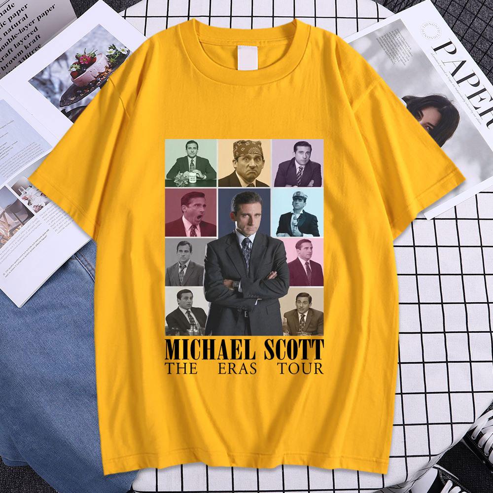 Michael Scott The Eras Tour T Shirts Homage The Office TV Show Comfort Colors Tshirt Unisex Women Hip Hop Tees Harajuku Streetwear