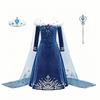 Vestito da Principessa Elsa Costume Cosplay Frozen Outfit per Gioco di Ruolo Bambini Vestito Invernale per Bambine Spesso con Fodera in Pile