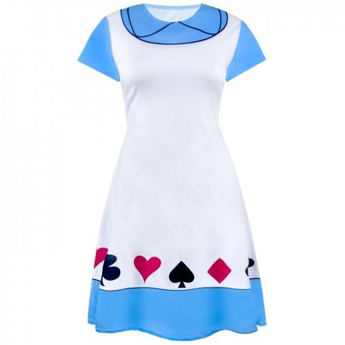 Alice In Wonderland Womens / Ladies Costume Dress
