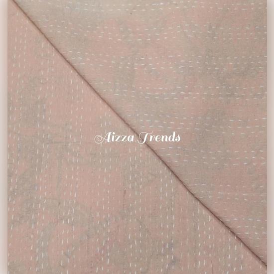Aizza Trends Handmade Pure Cotton Monkey Print Kantha Quilt  - Traditional Look Bed Spread Kantha Gudri - Vintage Hand Stitch Gudri
