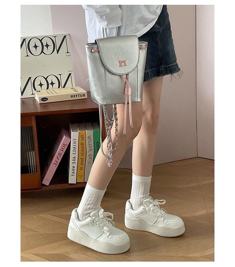 

Дофаминовая платформа, обувь на высокой подошве, женская, трендовая, новая, универсальная, спортивная, модная, повседневная, обувь-хлебцы 40 белый