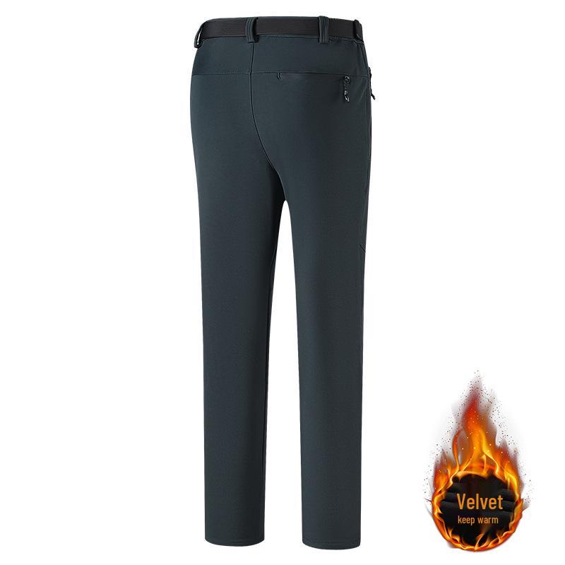 2033 Men's Winter Outdoor Ski Pants: Plus Velvet, Warm, Windproof, Waterproof, Wear-Resistant, With Belt.