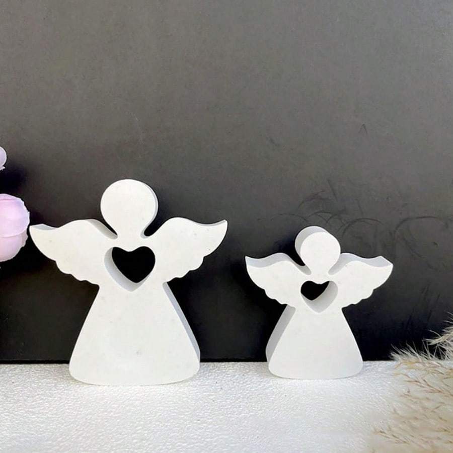 DIY Crystal Epoxy Resin Molds, Angel Mold, Fragrance Stone Plaster Candle, Heart Angel Silicone Mold