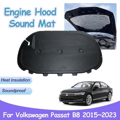 Für Volkswagen Passat B8 VW 2015 ~ 2024 Auto Motorhaube Pad Wärmedämmung Sound Baumwolle Schalldichte Abdeckung Matte Innen Zubehör