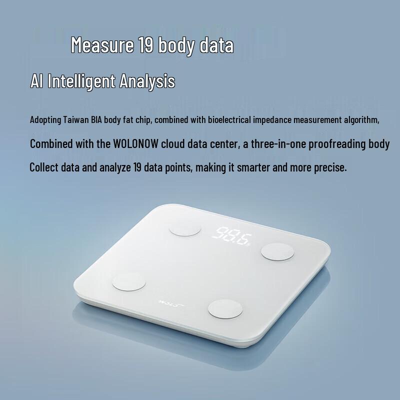 WOLONOW Smart Rechargeable Body Fat Scale (CN version)