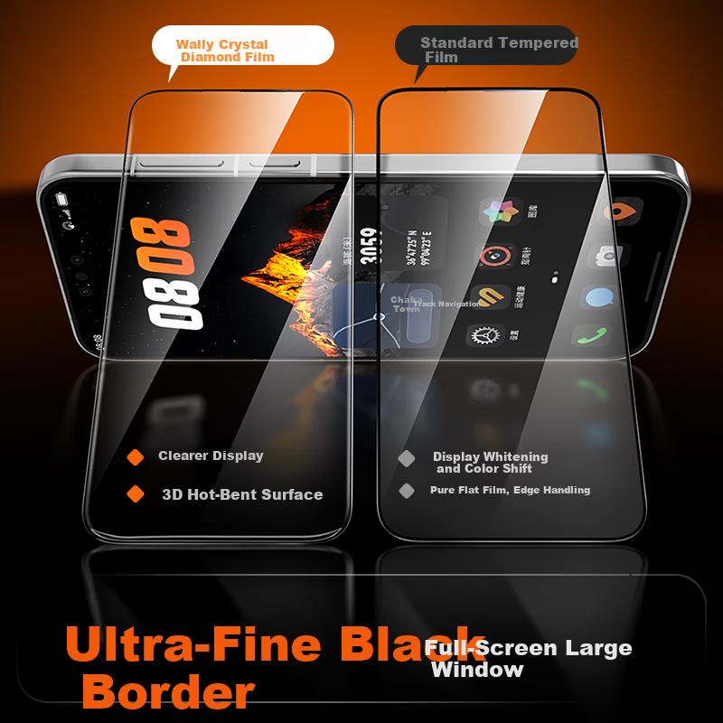 Wally Full Adhesive HD 3D Curved Film for Vivo iQOO 15 Ultra Full Adhesive Tempered Glass Screen Protector Dustproof Ultrasonic Fingerprint Unlock HD