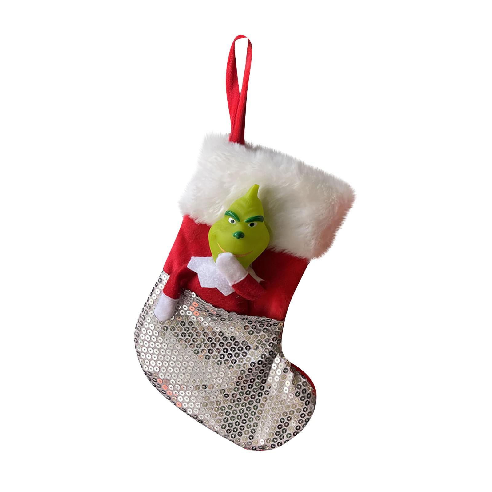 

Многофункциональные рождественские носки Зеленые рождественские украшения Рождественские подарки One Size