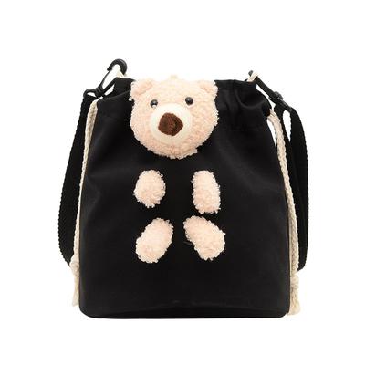 Cute Small Bag Femalenewest Japanese Cute Fashion Bear Shoulder Bag Casual Girl Children Bucket Bag
