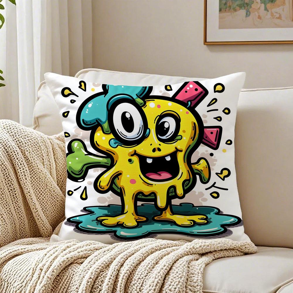 Fashionable American Graffiti Prints Cushion Cover Pillowcase Antidustmite living Room Sofa Decor Cushion Room 30X30cm