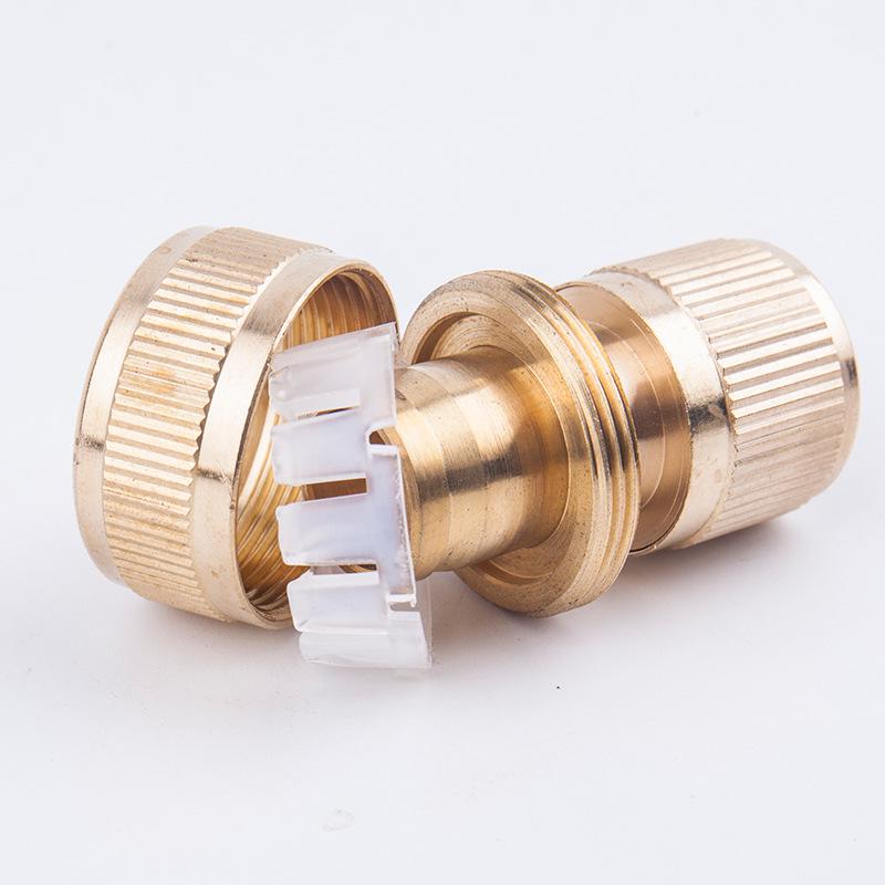 6-Minute Pure Copper Quick-Connect Garden Hose Fitting
