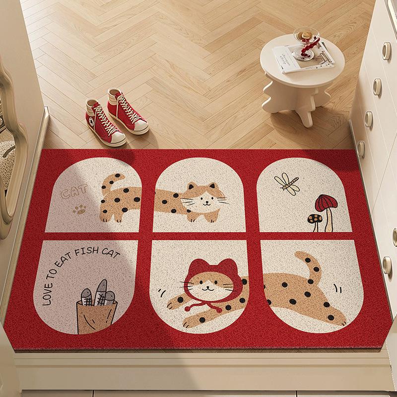 Non-Slip PVC Entrance Door Mat - Stain-Resistant, Cuttable, Coil Mat for Hallway/Mudroom