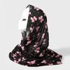 Hijab Musulmano de Chiffon Premium com Estampa de Laço de Ramadã para Mulheres Lenço de Cabeça Macio e Ventilado Touca Turbante Islâmico Bandana Étnica