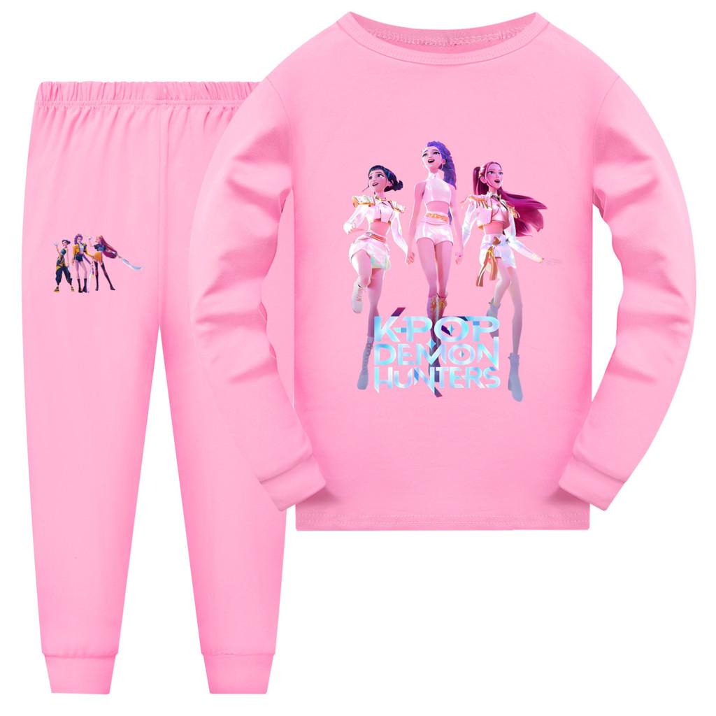 Kpop Demon Hunters Girl Short Sleeve Shorts Matching Pajamas Kids Sleepwear Teen