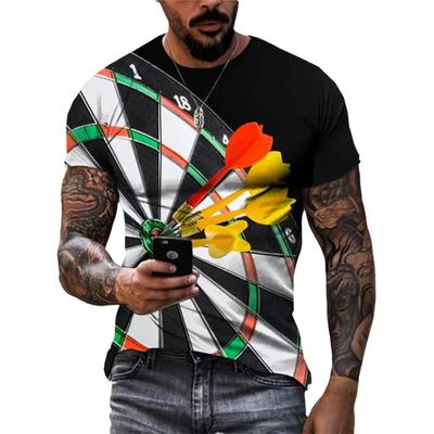 Neue Sommer FashionDarts Grafik T-Shirts Trend Männer Casual 3D Druck Roman Interessant Muster T-Shirts Rundhals Kurzarm Tops