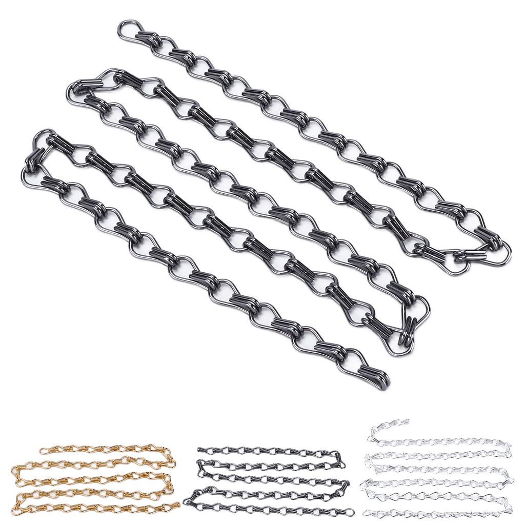 2Pcs Hanging Chain One Meter Rustproof Anticorrosion Convenient Assembly Light Fixture Chain for DIY