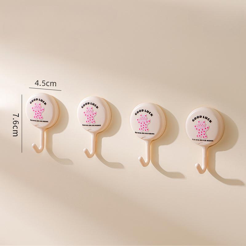 Dopamine Non-traceable Wall-mounted Hooks Hole-free Strong Load-bearing Non-traceable Hooks Multifunctional Household Round Small Hooks