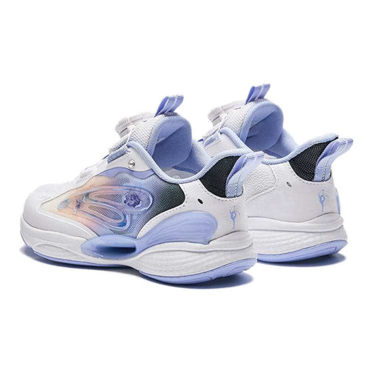 Anta Kids Fabric Mesh Comfortable Shock Absorbing Durable Low Top Running Shoes Kids Sneaker White Black Blue 322429904-3