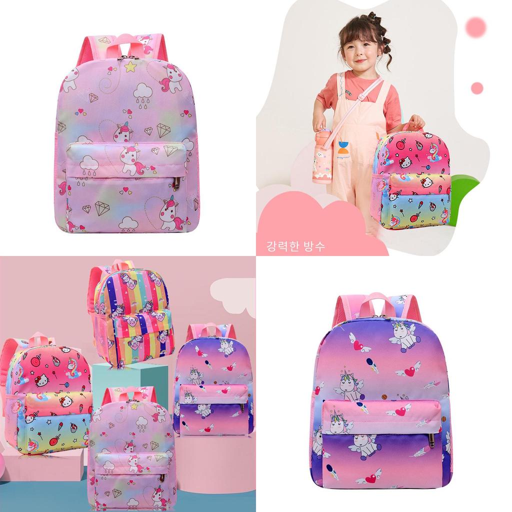 Adorable Cartoon Kindergarten Backpack For Girls Aged 3-6 Lightweight Durable Nylon