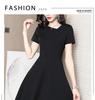 2025 Summer Women's Hepburn Style Retro Black Dress - Elegant, Slimming, High-End Design