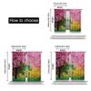 Japanese Curtains Sakura Flowers Trees Spring Garden Landscape Floral Pink Blossom Pattern Living Room Bedroom Window Set Of 2 Made Polyester Great