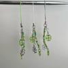 Sweet Grass Leaf Bead Charm Pendant Chain Phone Strap Pocket Keychain Strap Hangings Decoration for Key Bag Purse
