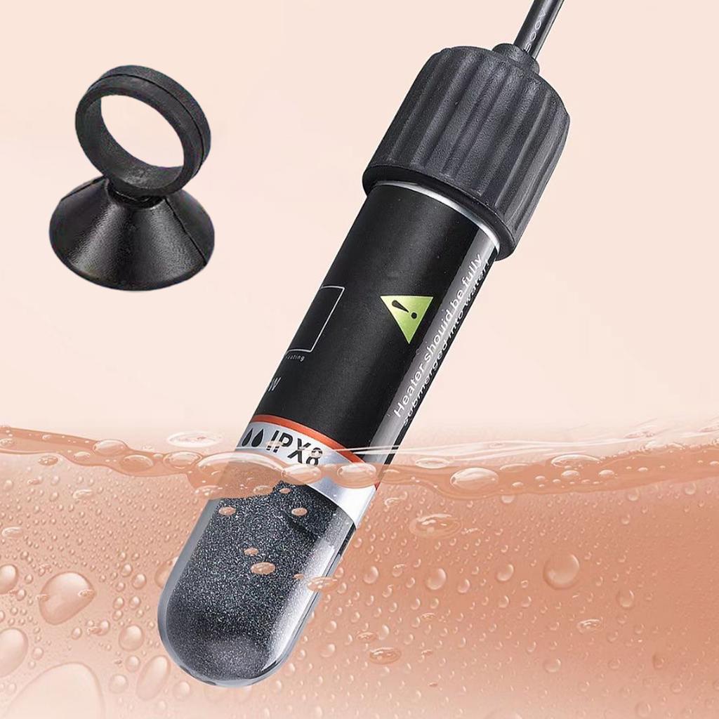 USB 10W Digital Display Aquarium Heater with Fixed Suction Cup Adjustable Small Water Tank Heat Rod Heater for Fish Tank