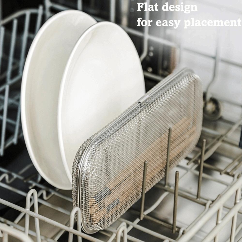 304 Stainless Steel Dishwasher Silverware Basket with Buckle Chopstick Holder  for Small Item