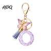 Keychain Accessory Purple Series Pendant Sequins Star Initial Letter Charm Key Chain