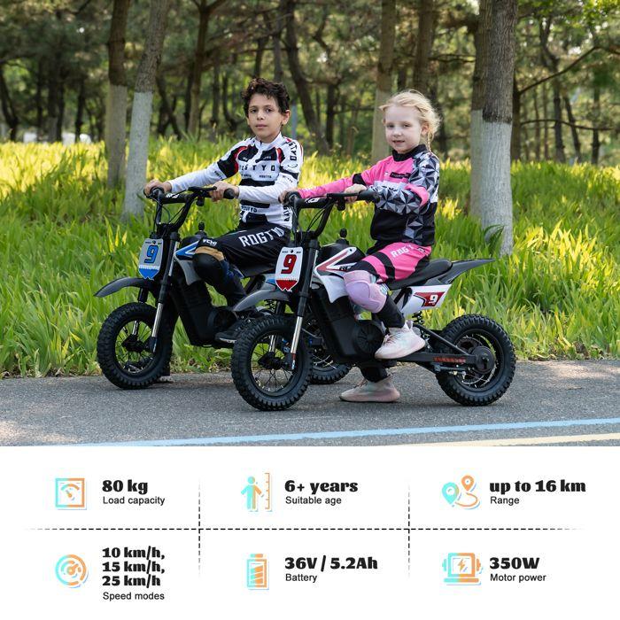 Moto elettrica per bambini - RCB - R9X PRO - 350W - Batteria 36V 5.2Ah - 3 velocità