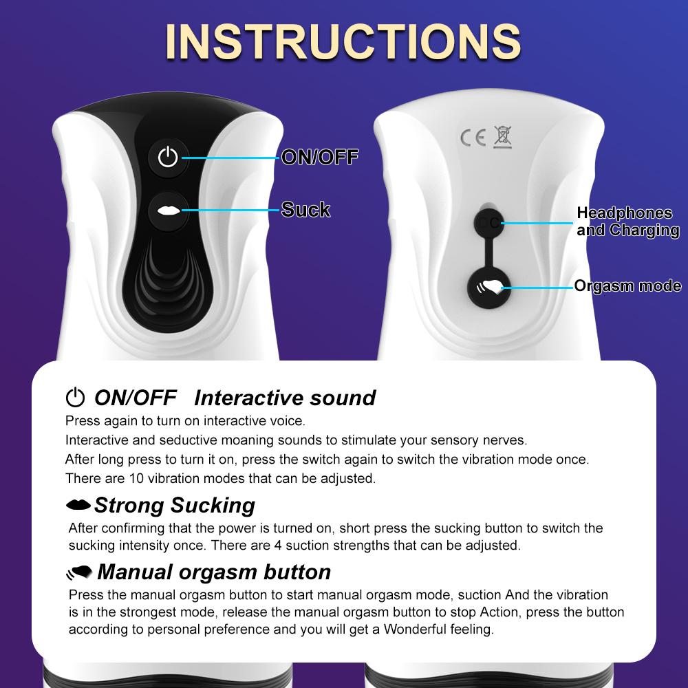 Automatic Male Masturbator Sexy Toys For Men Blowjob Sucking Masturbation With Vibrator Realistic Vagina Onahole Pussy Adult Sex