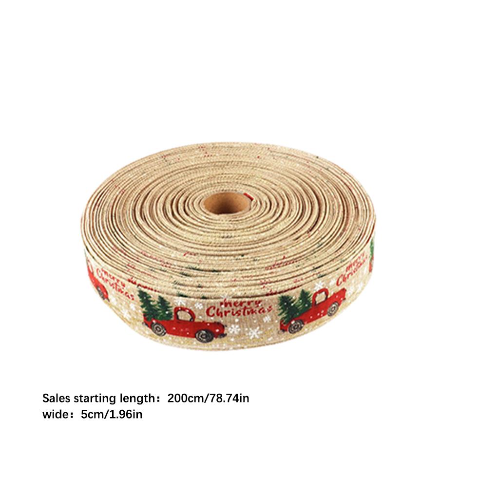 1 Roll Christmas Ribbon Wedding Xmas Tree Decoration Glittery Printed Gifts Packing Flower Banquet DIY Art Handicrafts Band