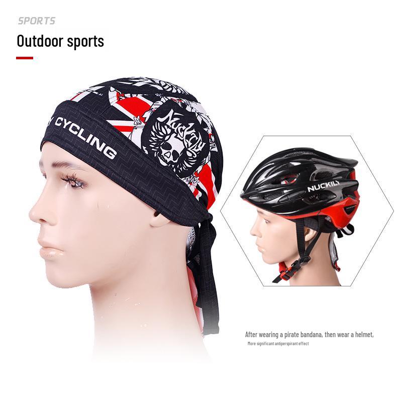 NUCKILY Unisex Sweat-Wicking Sports Headband & Pirate Cap - Hip Hop, Cycling, Dance, and Sun Protection.