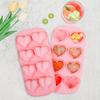 Ice Cube Mold Love Shape Silicone 8-Cavity Ice Cube Tray for Chocolates Jelly Puddings Cake Decorations Romantic Ice Cube Maker