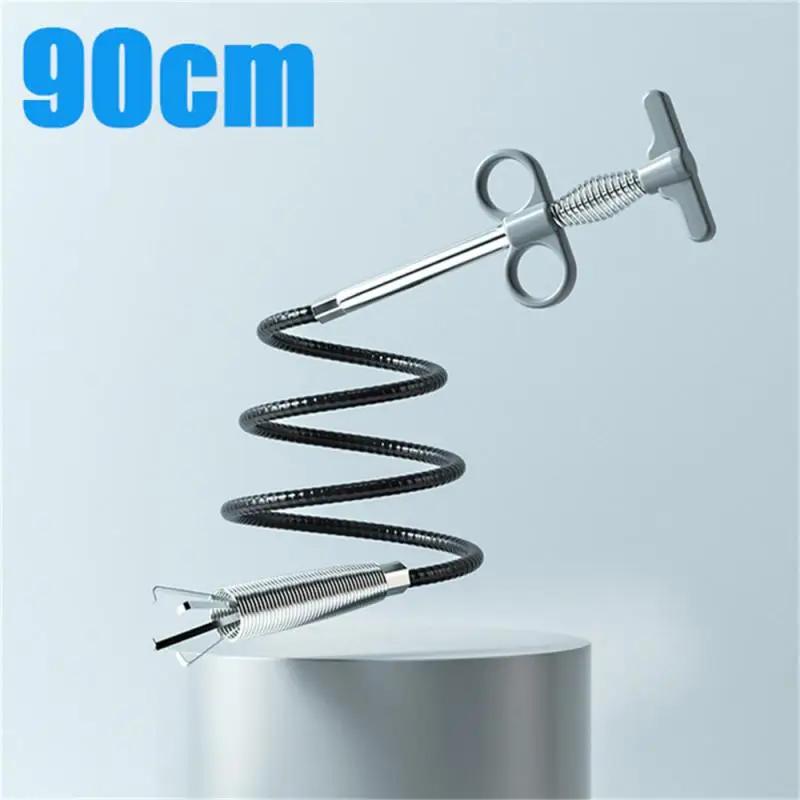 

90/60 см Змея для прочистки канализационных труб Пружинный инструмент для прочистки труб Инструмент для чистки канализации на кухне и в ванной Кухонные аксессуары