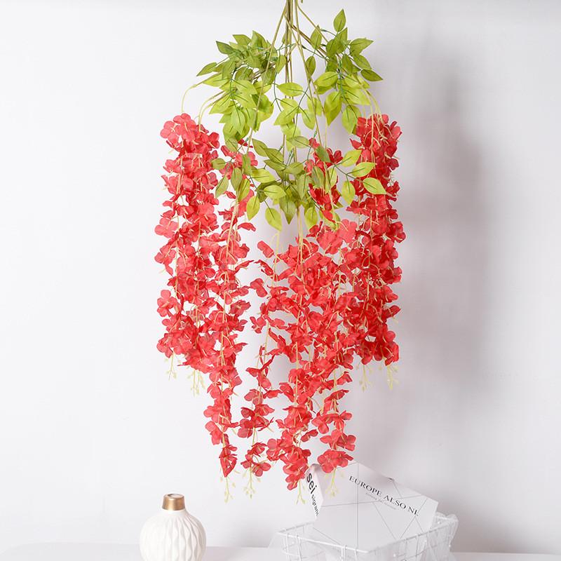 Artificial Wisteria Vine Flower String Violet Flowers For Event Decoration