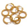 6pcs Stainless Steel 3mm 4mm Earrings PVD Gold Plated Round Korean Ear Rings Hoop Earring for Man Women Female Punk Jewelry