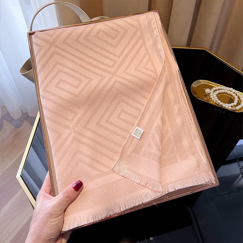 Ladies Elegant Print Hijab Cotton Long Scarf With Four Seasons Sun Protection Scarf Decoration Shawl Wrap Headscarf