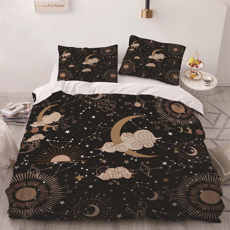 Constellation Duvet Cover Sun Moon Zodiac Astrology Bedding Set Spiritual Gifts For Women Teens Girls