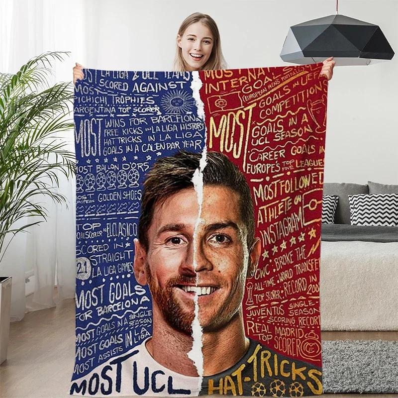 Winterdecke Sofa Messi Digitaldruck King Size Warm Knie Bett Fleece Camping Benutzerdefiniert Flauschig Weich Decken Mikrofaser Bettwäsche