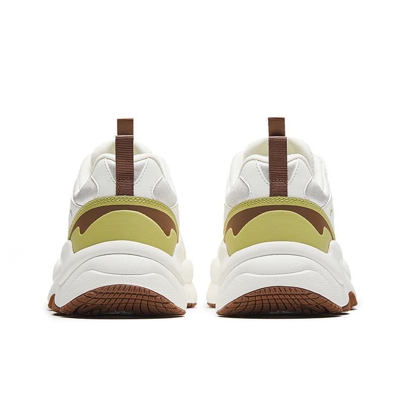 Anta Cotton Candy Synthetic Leather Sports Trend Low-Top Casual Shoes Women sneaker White Green 122628881-4
