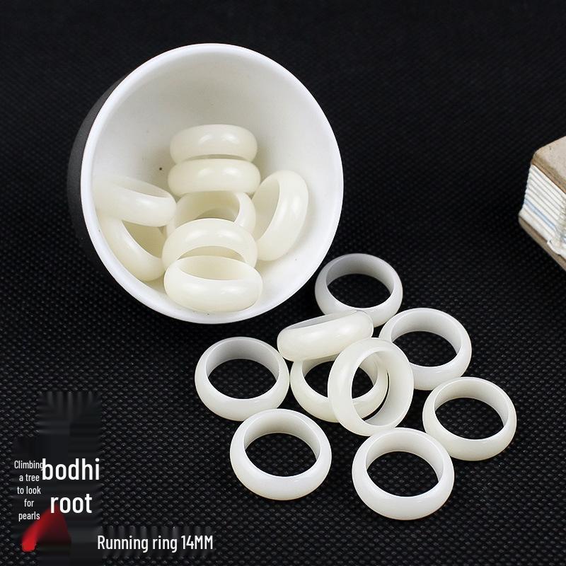 Bodhi Root Running Ring 14MM DIY Bracelet with Buddhist Beads, Pendants for Men & Women