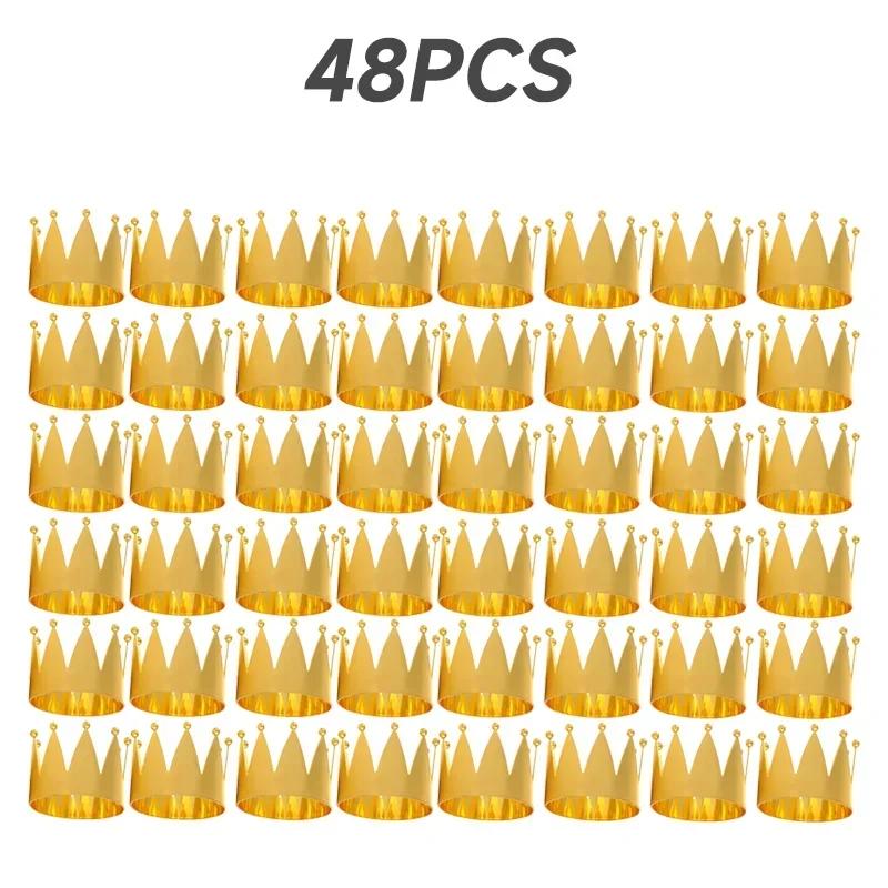 96PCS Crown Napkin Ring Holiday Napkin Ring Gold Napkin Clasp Mini Crown Gold Delicate Ring Edge Cutlery Stainless Steel Banquet