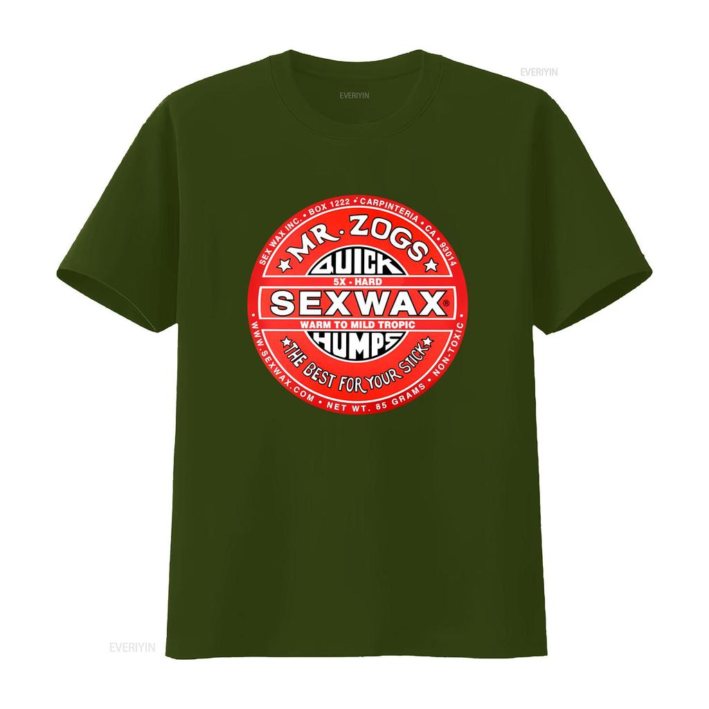T-shirt da Surf Mr Zogs Sexwax da Uomo Taglia Media Nera 100% Cotone Quick 5X Hard Calda a Leggermente Calda Design Tropic Humps vintage