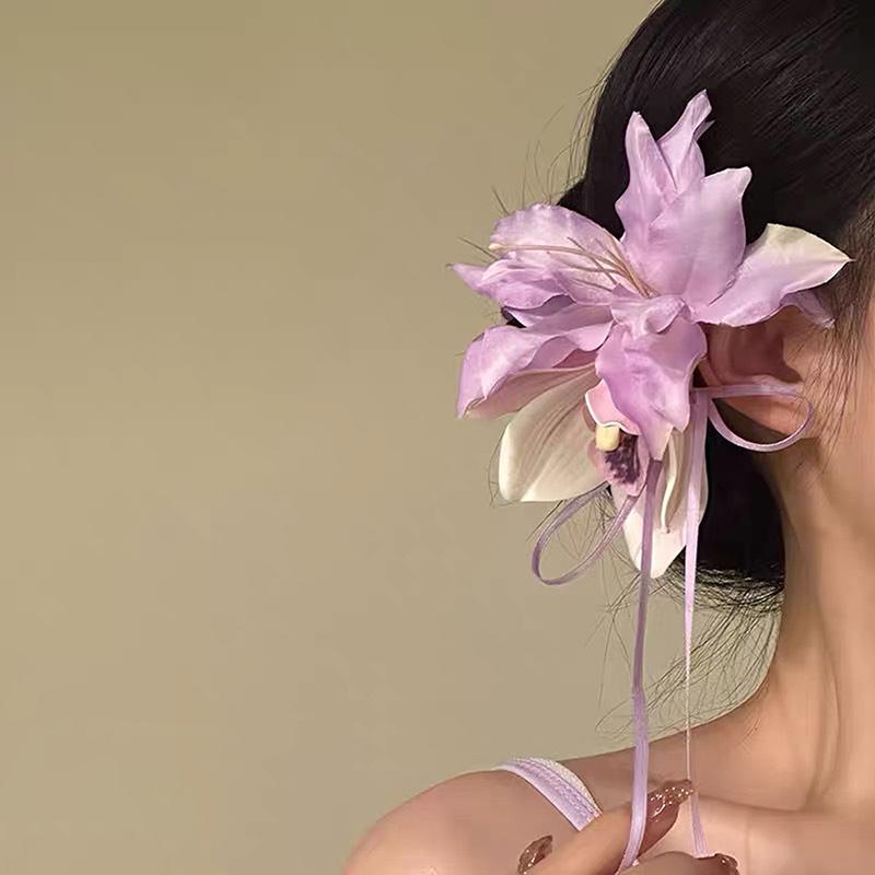 Bohemian Vacation Style Flower Hair Clips  Simulation Flower Hairpin For Women Girls Sweet Hair Accessories Gifts